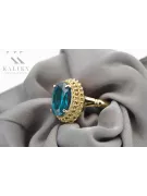 Vintage Ring Aquamarin 14 Karat Gelbgold vrc068y